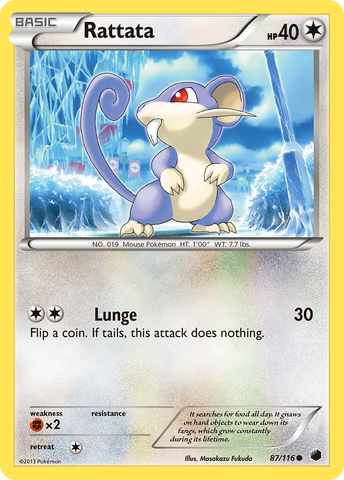 Rattata (87/116) [Black & White: Plasma Freeze] - Comfy Hobbies