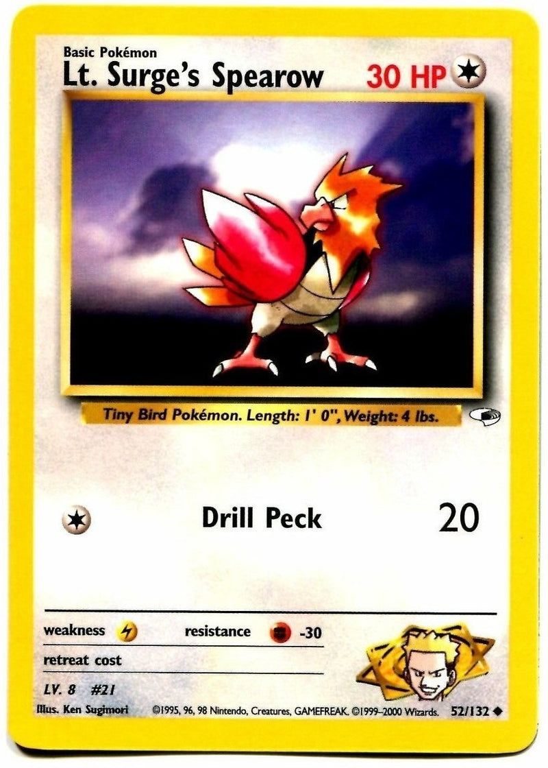 Lt. Surge's Spearow (52/132) [Gym Heroes Unlimited] - Comfy Hobbies