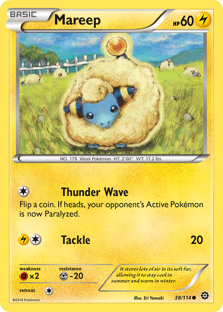 Mareep (38/114) [XY: Steam Siege] - Comfy Hobbies