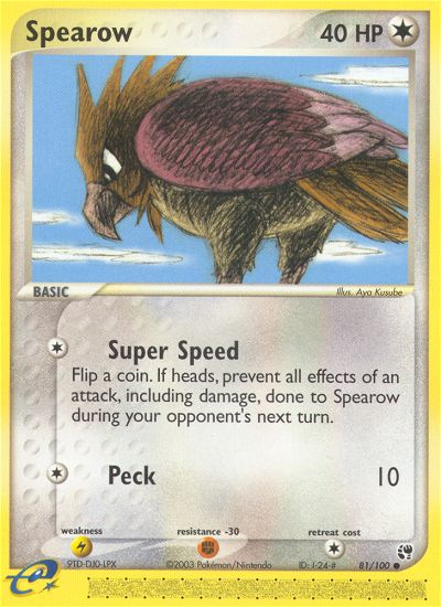 Spearow (81/100) [EX: Sandstorm] - Comfy Hobbies