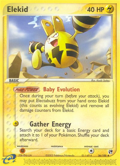 Elekid (36/100) [EX: Sandstorm] - Comfy Hobbies