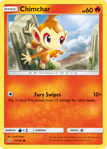 Chimchar (21/156) [Sun & Moon: Ultra Prism] - Comfy Hobbies