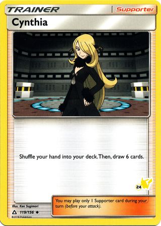 Cynthia (119/156) (Pikachu Stamp #24) [Battle Academy 2020] - Comfy Hobbies