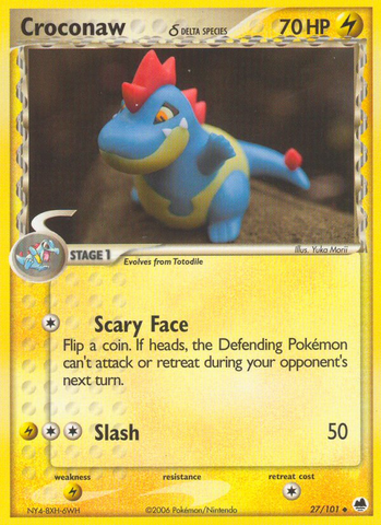 Croconaw (27/101) (Delta Species) [EX: Dragon Frontiers] - Comfy Hobbies