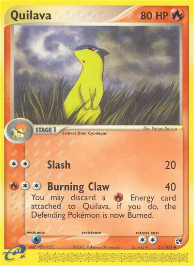 Quilava (51/100) [EX: Sandstorm] - Comfy Hobbies