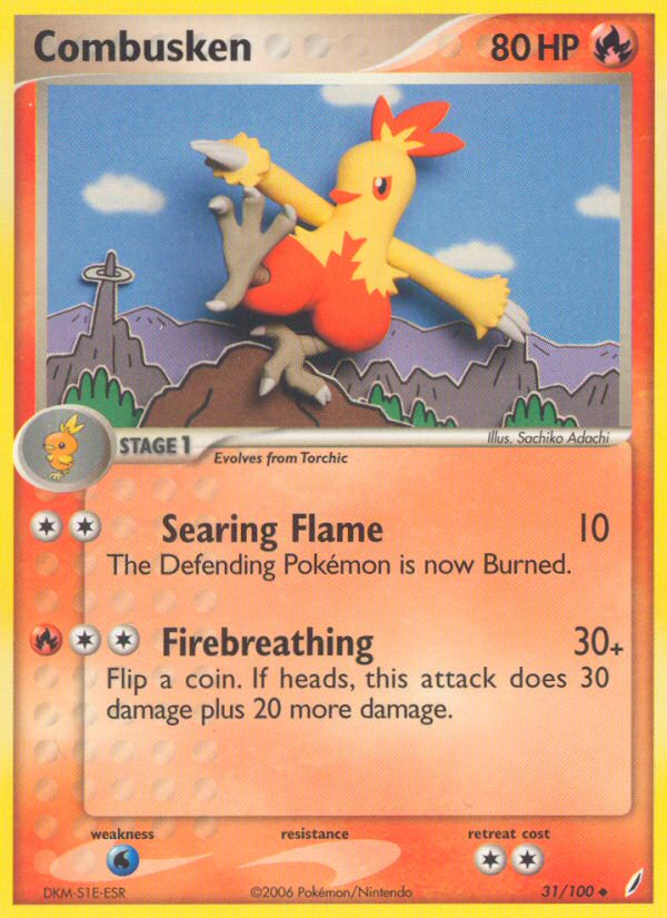 Combusken (31/100) [EX: Crystal Guardians] - Comfy Hobbies
