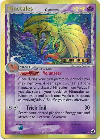 Ninetales (8/101) (Delta Species) (Stamped) [EX: Dragon Frontiers] - Comfy Hobbies