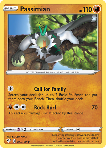 Passimian (097/189) [Sword & Shield: Darkness Ablaze] - Comfy Hobbies
