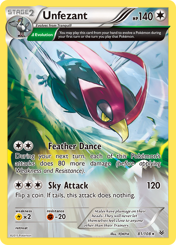 Unfezant (81/108) [XY: Roaring Skies] - Comfy Hobbies