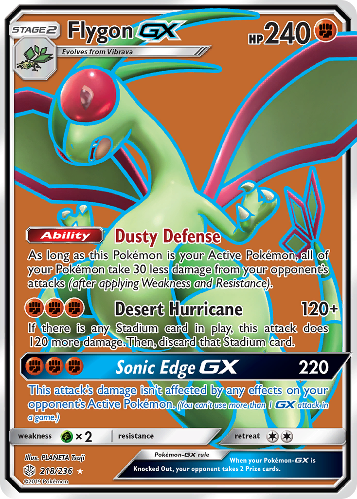 Flygon GX (218/236) [Sun & Moon: Cosmic Eclipse] - Comfy Hobbies