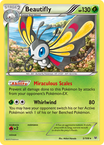 Beautifly (5/108) [XY: Roaring Skies] - Comfy Hobbies