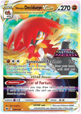 Hisuian Decidueye VSTAR (084/189) (Jumbo Card) [Sword & Shield: Astral Radiance] - Comfy Hobbies