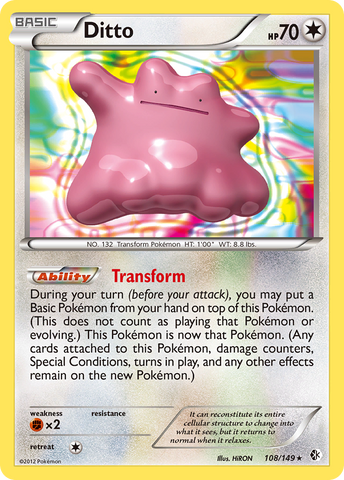 Ditto (108/149) [Black & White: Boundaries Crossed] - Comfy Hobbies