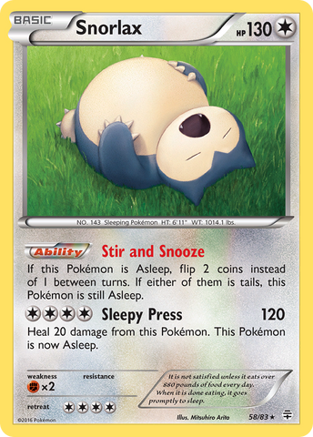 Snorlax (58/83) [XY: Generations] - Comfy Hobbies
