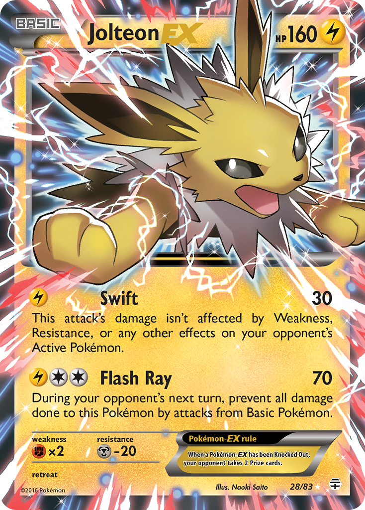 Jolteon EX (28/83) [XY: Generations] - Comfy Hobbies
