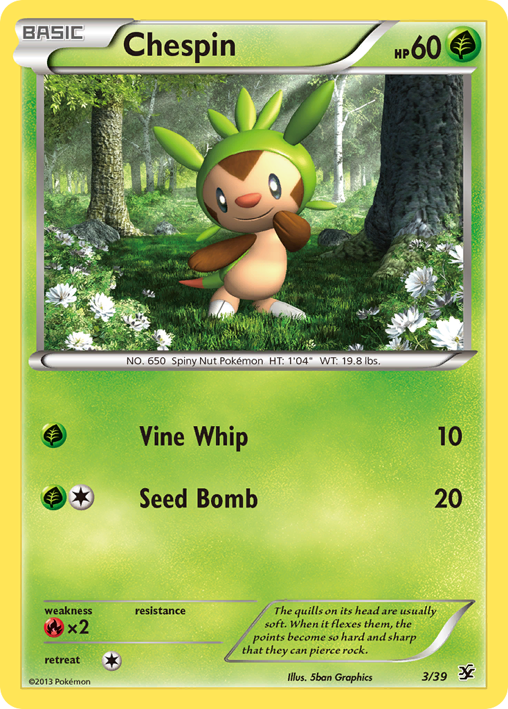 Chespin (3/39) [XY: Kalos Starter Set] - Comfy Hobbies
