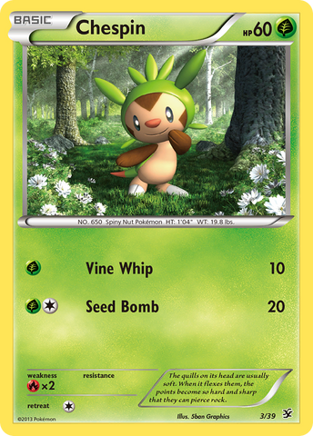 Chespin (3/39) [XY: Kalos Starter Set] - Comfy Hobbies