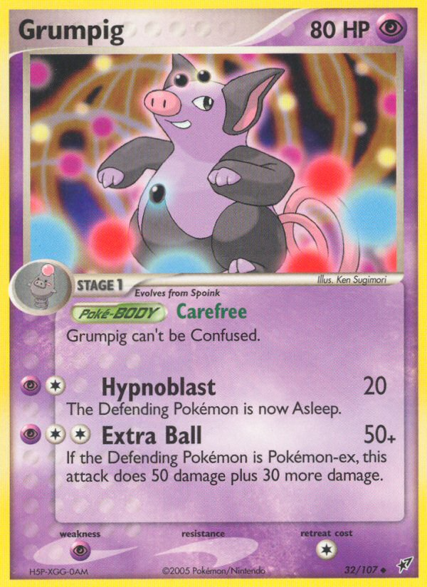 Grumpig (32/107) [EX: Deoxys] - Comfy Hobbies