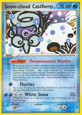 Snow-cloud Castform (25/101) [EX: Hidden Legends] - Comfy Hobbies