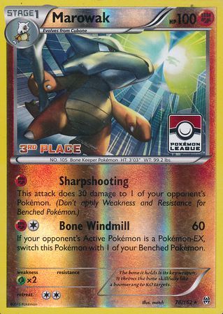 Marowak (78/162) (League Promo 3rd Place) [XY: BREAKthrough] - Comfy Hobbies