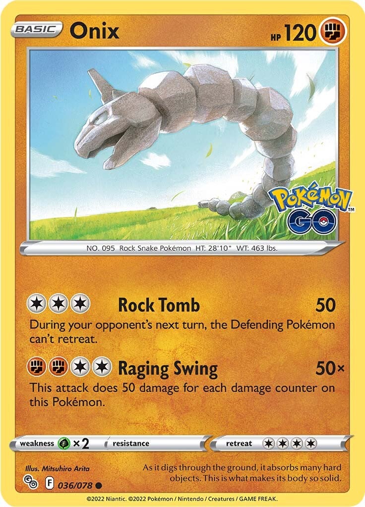 Onix (036/078) [Pokémon GO] - Comfy Hobbies