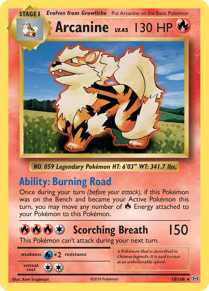 Arcanine (18/108) [XY: Evolutions] - Comfy Hobbies