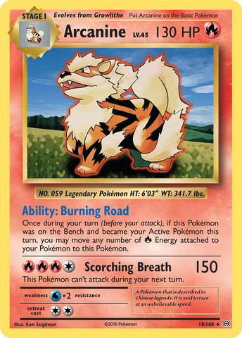 Arcanine (18/108) [XY: Evolutions] - Comfy Hobbies