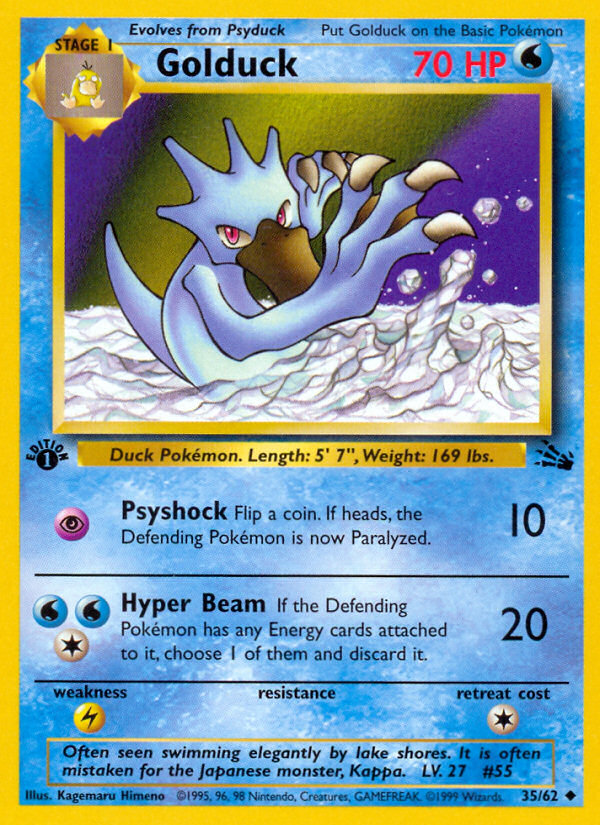 Golduck (35/62) [Fossil 1st Edition] - Comfy Hobbies