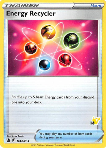 Energy Recycler (124/163) (Pikachu Stamp #32) [Battle Academy 2022] - Comfy Hobbies