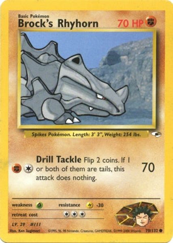 Brock's Rhyhorn (70/132) [Gym Heroes Unlimited] - Comfy Hobbies