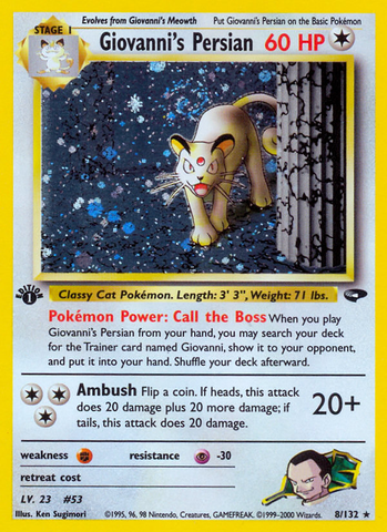 Giovanni's Persian (8/132) [Gym Challenge 1st Edition] - Comfy Hobbies