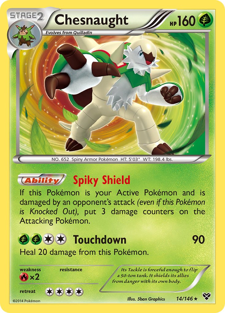 Chesnaught (14/146) (Cosmos Holo) (Blister Exclusive) [XY: Base Set] - Comfy Hobbies