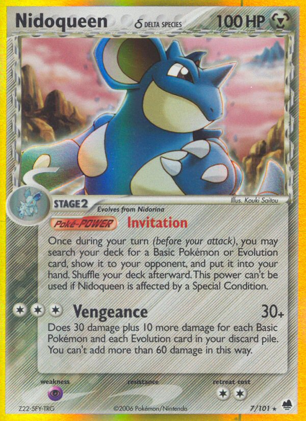 Nidoqueen (7/101) (Delta Species) [EX: Dragon Frontiers] - Comfy Hobbies