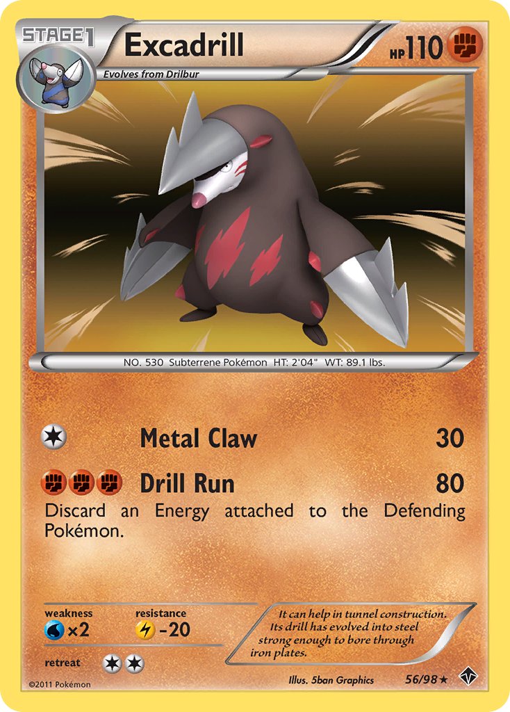 Excadrill (56/98) (Cosmos Holo) (Blister Exclusive) [Black & White: Emerging Powers] - Comfy Hobbies