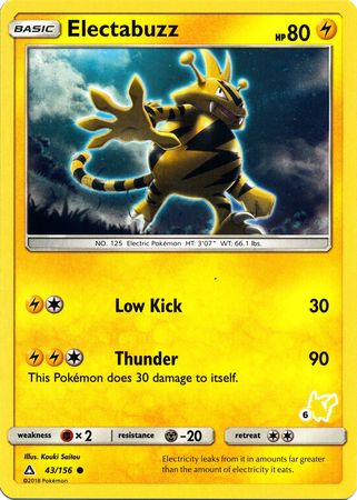 Electabuzz (43/156) (Pikachu Stamp #6) [Battle Academy 2020] - Comfy Hobbies