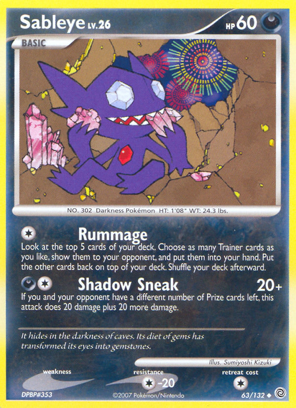 Sableye (63/132) [Diamond & Pearl: Secret Wonders] - Comfy Hobbies