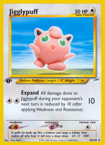 Jigglypuff (44/105) [Neo Destiny 1st Edition] - Comfy Hobbies
