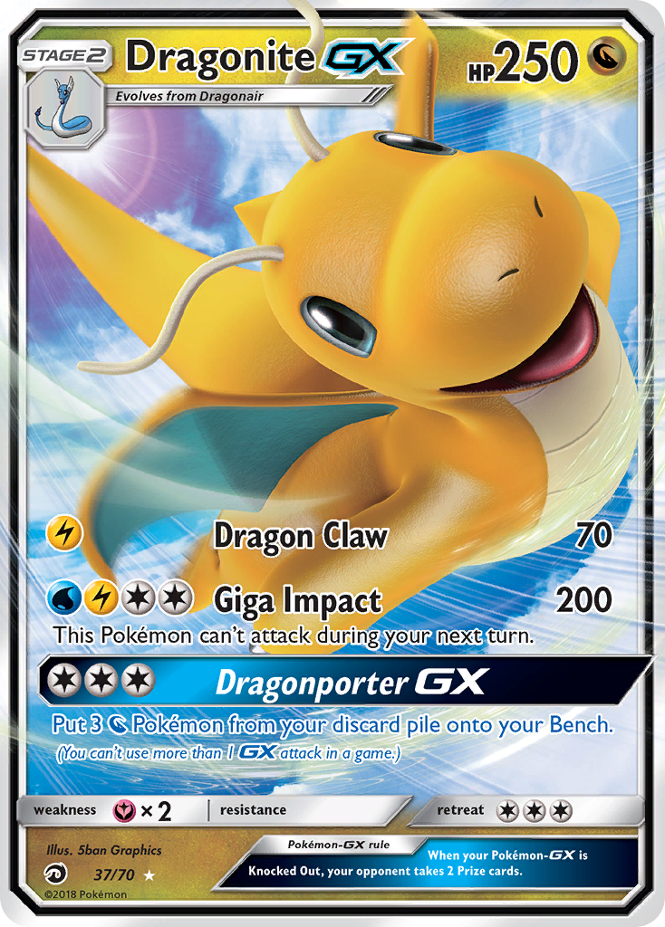 Dragonite GX (37/70) [Sun & Moon: Dragon Majesty] - Comfy Hobbies