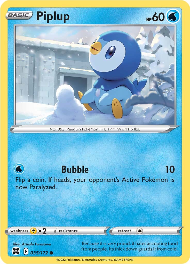 Piplup (035/172) [Sword & Shield: Brilliant Stars] - Comfy Hobbies