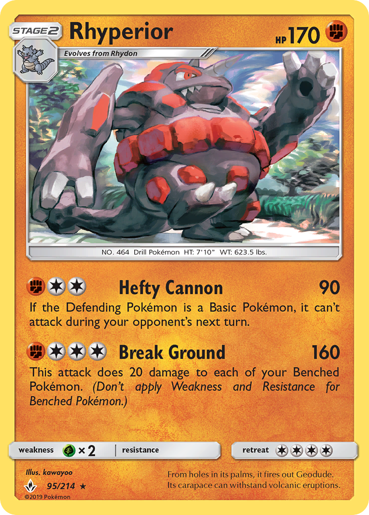Rhyperior (95/214) [Sun & Moon: Unbroken Bonds] - Comfy Hobbies