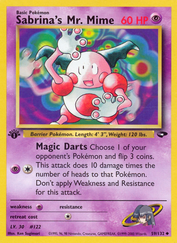 Sabrina's Mr. Mime (59/132) [Gym Challenge 1st Edition] - Comfy Hobbies