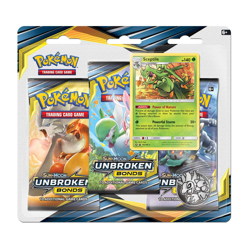 Sun & Moon: Unbroken Bonds - 3-Pack Blister (Sceptile) - Comfy Hobbies