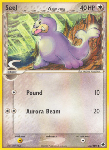Seel (62/101) (Delta Species) [EX: Dragon Frontiers] - Comfy Hobbies