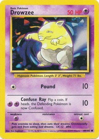 Drowzee (49/102) [Base Set Unlimited] - Comfy Hobbies