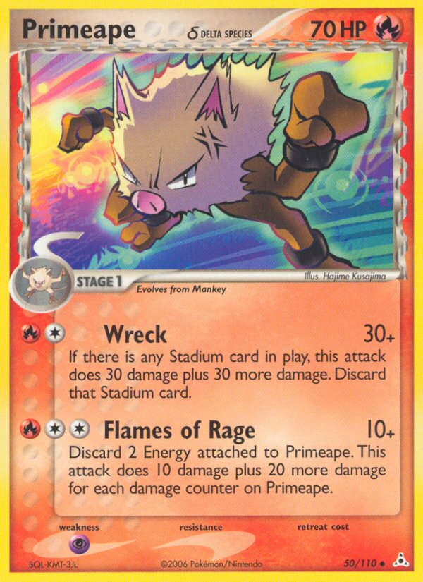 Primeape (50/110) (Delta Species) [EX: Holon Phantoms] - Comfy Hobbies