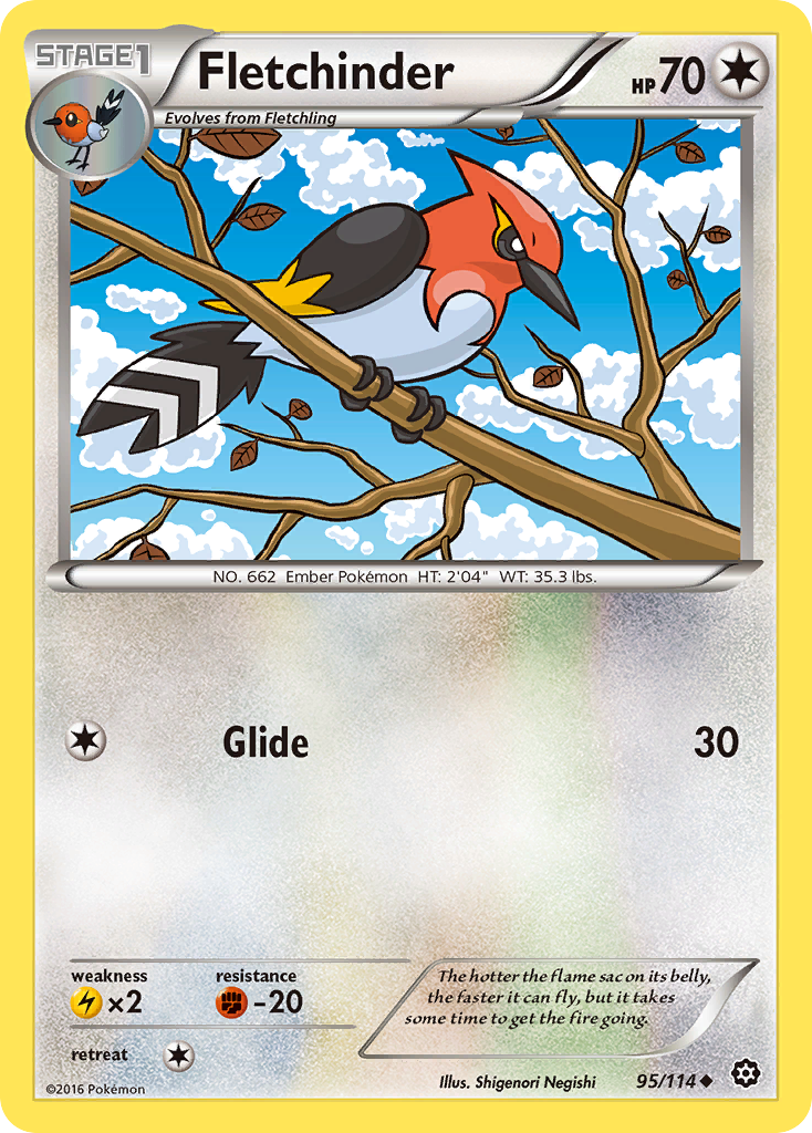 Fletchinder (95/114) [XY: Steam Siege] - Comfy Hobbies