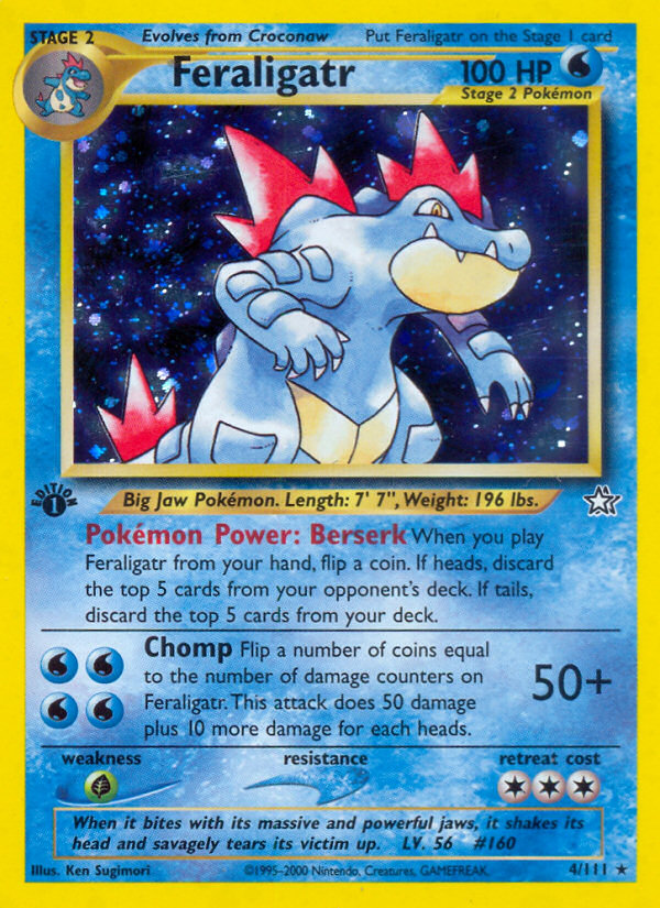 Feraligatr (4/111) [Neo Genesis 1st Edition] - Comfy Hobbies