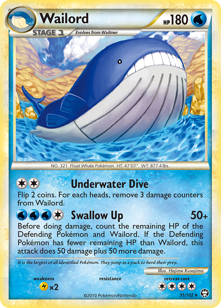 Wailord (31/102) [HeartGold & SoulSilver: Triumphant] - Comfy Hobbies