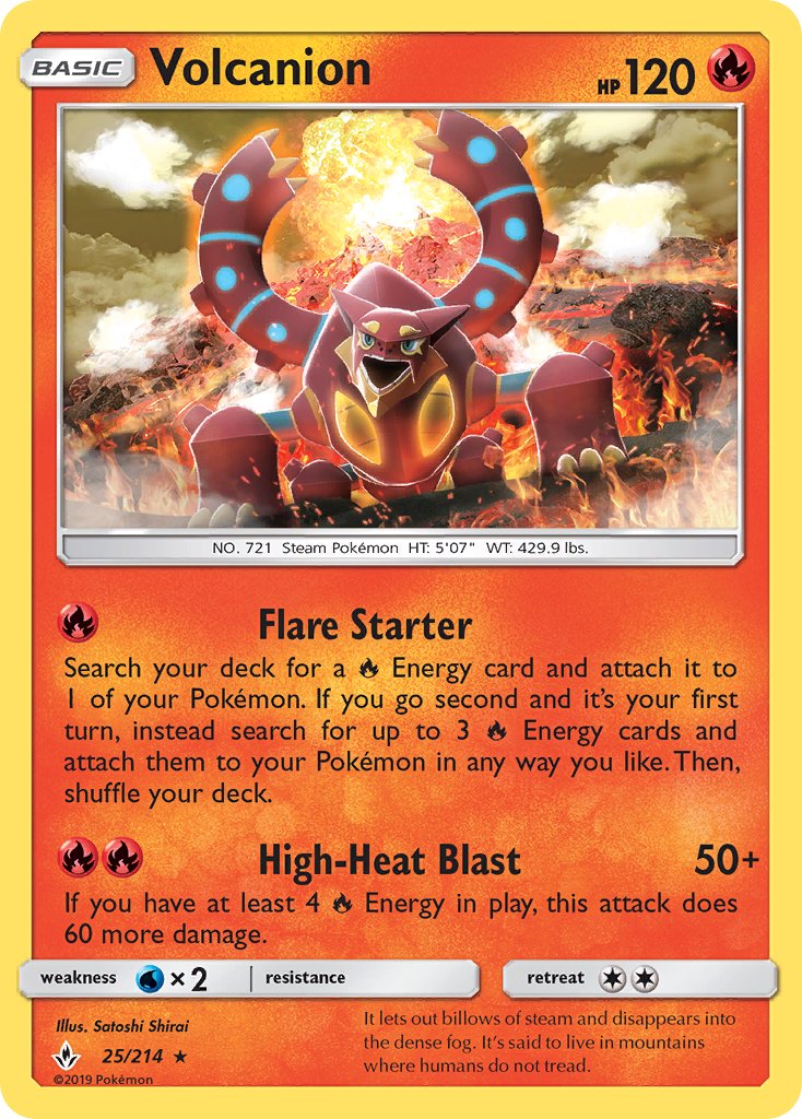 Volcanion (25/214) (Theme Deck Exclusive) [Sun & Moon: Unbroken Bonds] - Comfy Hobbies