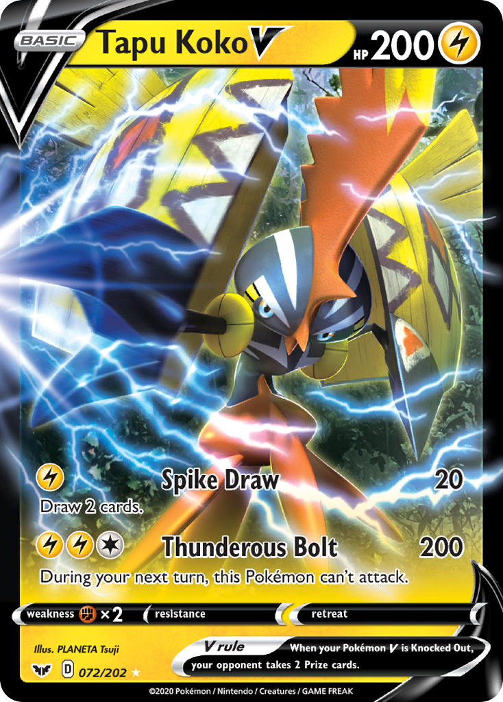 Tapu Koko V (072/202) [Sword & Shield: Base Set] - Comfy Hobbies